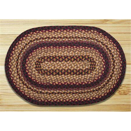 CAPITOL EARTH RUGS Oval Shaped Rug, Black Cherry, Chocolate and Cream 05-371